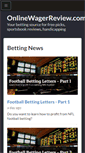 Mobile Screenshot of onlinewagerreview.com